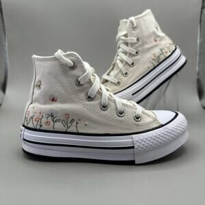 Converse Chuck Taylor All Star Lift Platform High Shoes Embroidery Floral Bee 12